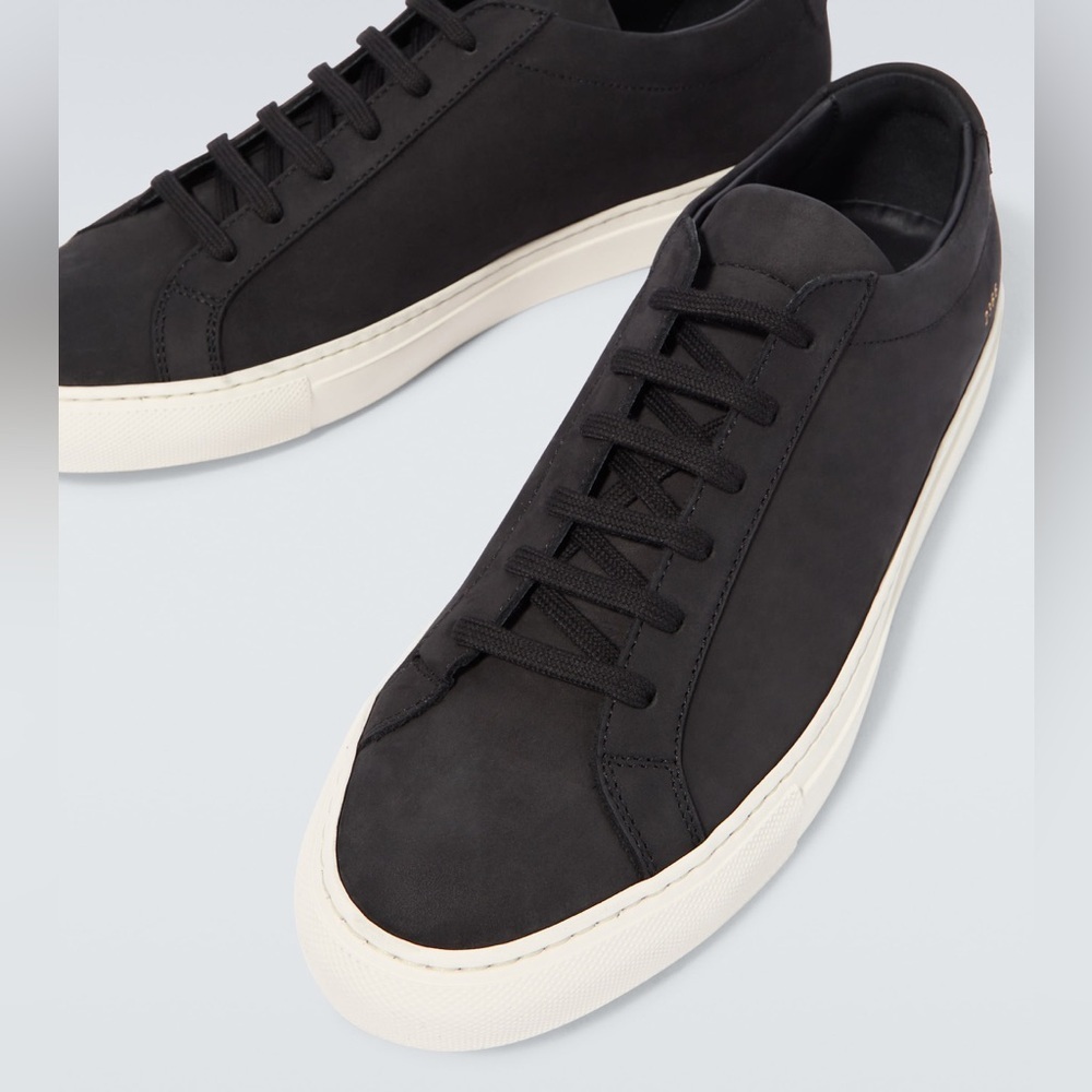Common Projects Men’s Original Achilles Low-Top Black Suede Casual Sneakers